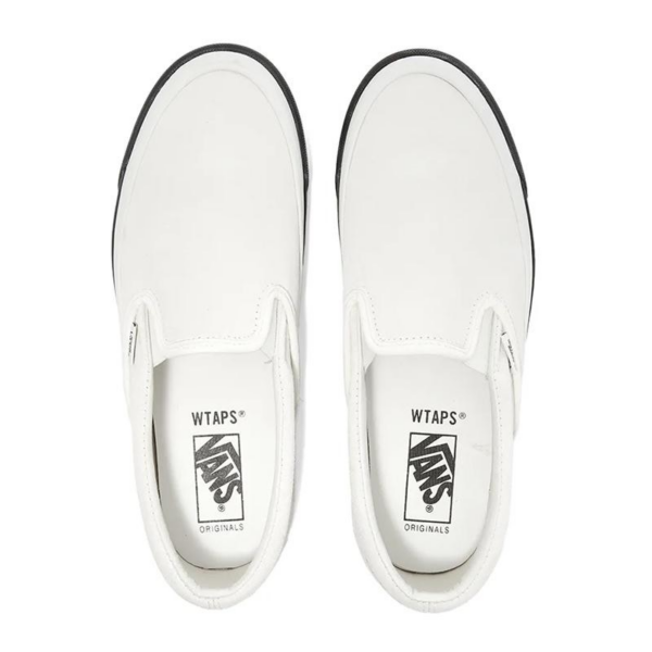 Giày Vans Classic Slip-On LX x WTAPS 'White Black' VN0A45JK20F1 - Ảnh 4