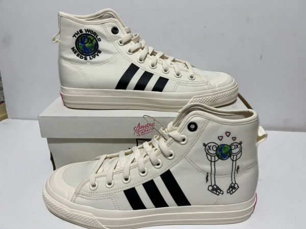 Giay Adidas x Andre Saraiva Nizza Hi RF xld 'White' GZ2204