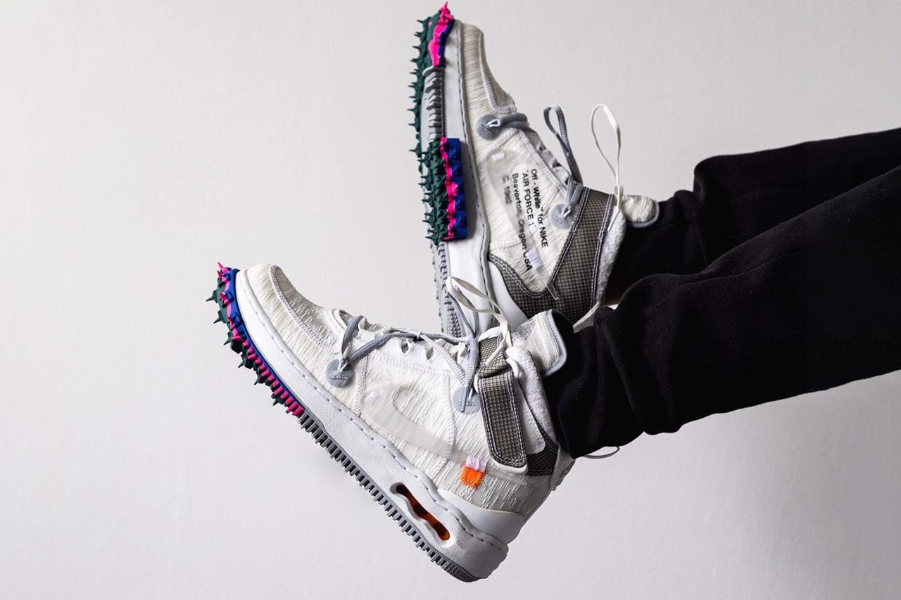 Những hình ảnh mới nhất về phiên bản Off White x Nike Air Force 1 Mid Hinh anh 1: Nhung hinh anh moi nhat ve phien ban Off White x Nike Air Force 1 Mid