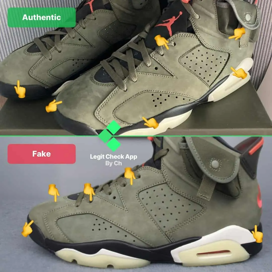 Legit check: Hướng dẫn cách phân biệt Air Jordan 6 Cactus Jack Travis Scott Real và Fake Hinh anh 3: Legit check: Huong dan cach phan biet Air Jordan 6 Cactus Jack Travis Scott Real va Fake