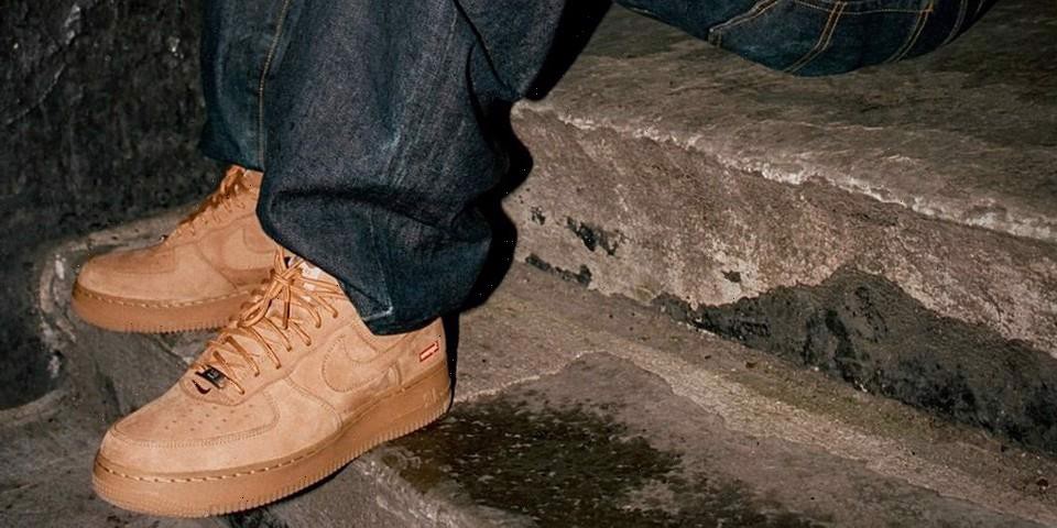 Những hình ảnh hé lộ về Phiên bản Supreme x Nike Air Force 1 "Wheat" Hinh anh 1: Nhung hinh anh he lo ve Phien ban Supreme x Nike Air Force 1 "Wheat"