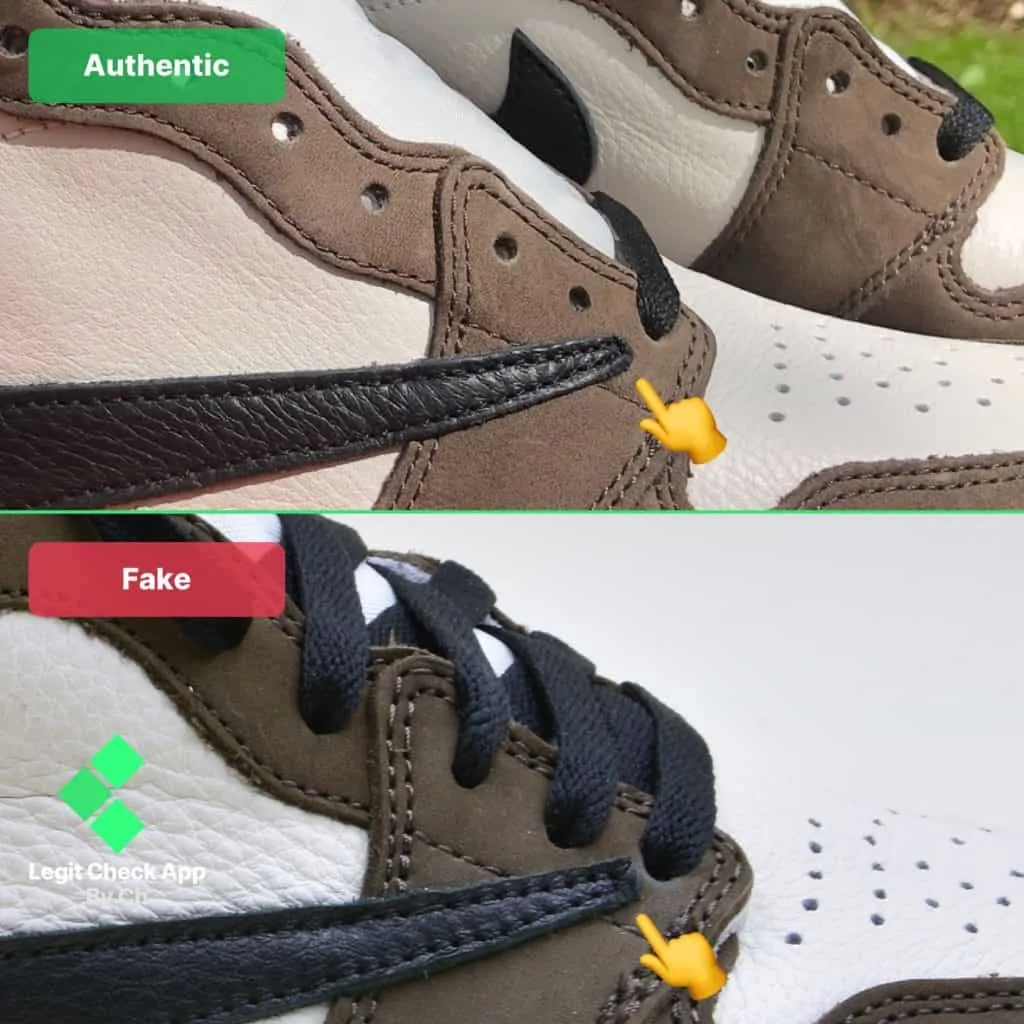 Legitcheck: Hướng dẫn cách phân biệt Air Jordan 1 High Travis Scott Real và Fake Hinh anh 5: Legitcheck: Huong dan cach phan biet Air Jordan 1 High Travis Scott Real va Fake