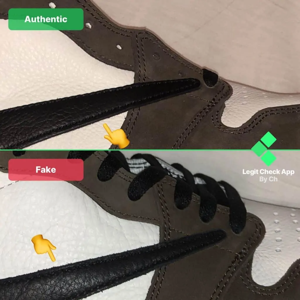 Legitcheck: Hướng dẫn cách phân biệt Air Jordan 1 High Travis Scott Real và Fake Hinh anh 6: Legitcheck: Huong dan cach phan biet Air Jordan 1 High Travis Scott Real va Fake