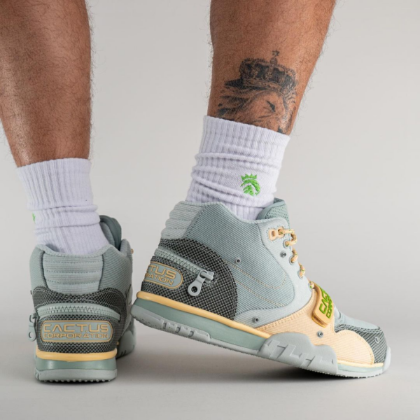 Giày Nike Travis Scott x Air Trainer 1 SP 'Grey Haze' DR7515-001 - Ảnh 4