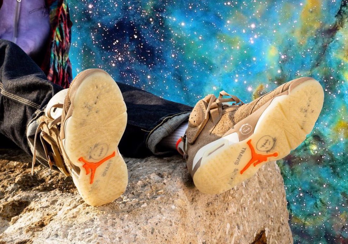 Xuất hiện những hình đầu tiền của Travis Scott x Air Jordan 6 "British Khaki" Hinh anh 5: Xuat hien nhung hinh dau tien cua Travis Scott x Air Jordan 6 "British Khaki"