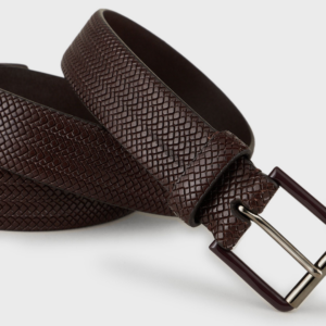 Alternative view of Thắt Lưng Giorgio Armani Leather Belt With Lizard Print 'Dark Brown'