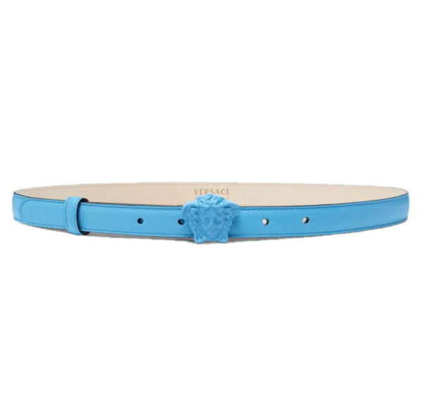 Thắt Lưng Versace La Medusa Leather Belt Blue DCDI145-DVTFN-1V23V