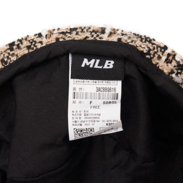 Mũ MLB Jennie Tweed Beret New York Yankees 3ACBB9616-50BGL - Ảnh 3