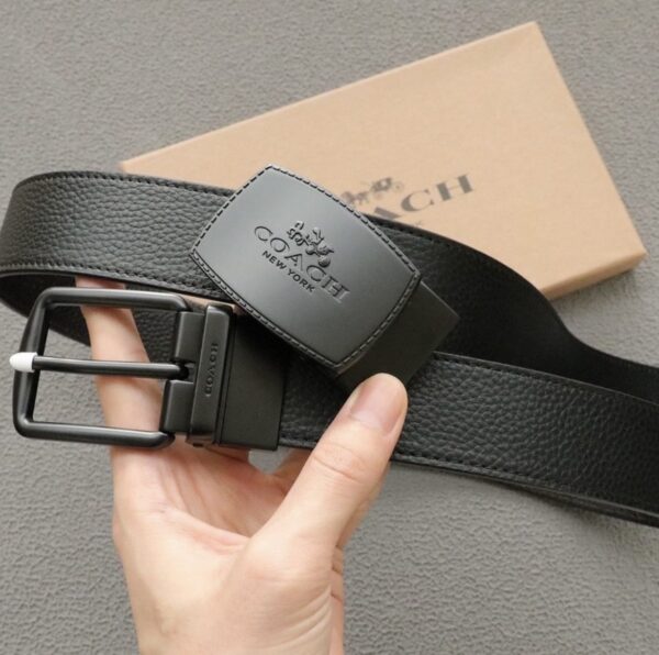 Thắt Lưng Coach Stitched Reversible Belt 64089 BK MA - Ảnh 5