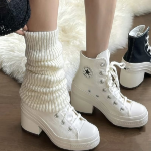 Giay Converse Chuck 70 High De Luxe Heel 'Egret' A05348C