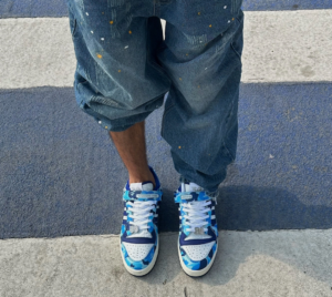 Giay Adidas Forum Low 84 x BAPE '30th Anniversary Blue' ID4772