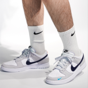 Giay Nike Dunk Low 'Mini Swoosh White Grey Navy Aqua' FJ4227-001