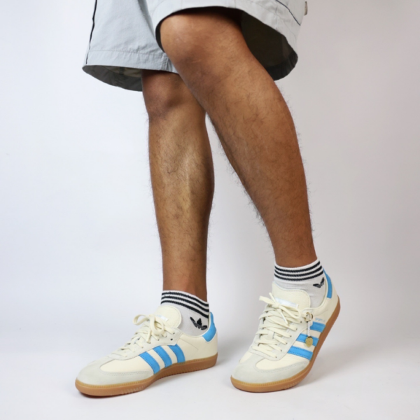 Giay Adidas Sporty & Rich x Samba OG 'Cream Blue' IE7096