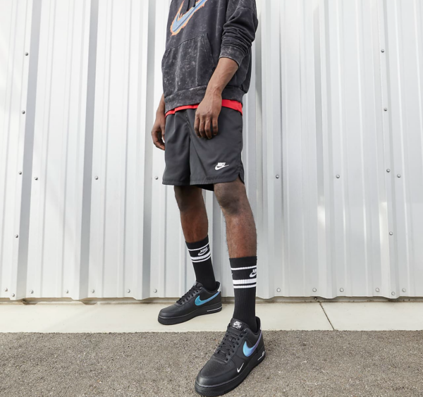 Giay Nike Air Force 1 '07 Low 'Black Blue Lightning' FD0654-001