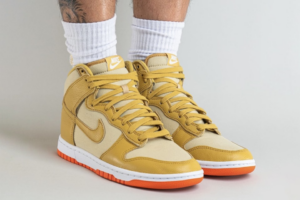 Giay Nike Dunk High 'Gold Safety Orange' DV7215-700