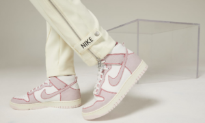 Giay Nike Dunk High 1985 'Barely Rose Denim' DQ8799-100