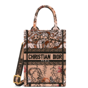 Tui Dior Book Tote Phone Bag Powder Magique Embroidery 'Brown' S5555CRZI-M973