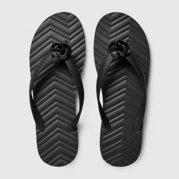 Dep Gucci Chevron Thong Sandal 'Black' 659229-J8710-1000