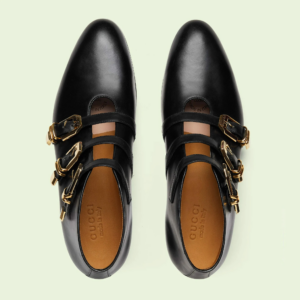 Giay Gucci Lace-up 'Black Leather'‎ 699103-06F00-1000