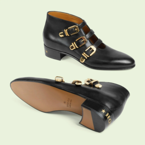 Giay Gucci Lace-up 'Black Leather'‎ 699103-06F00-1000