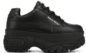 Giay Naked Wolfe Sporty 'Black Leather'