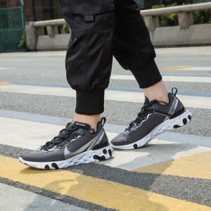 Giay Nike React Element 55 'Black Metallic Silver' CQ4600-071