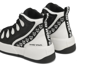 Giay Naked Wolfe King 'Black White Leather'