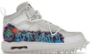 Giay Nike x Off-White Air Force 1 Mid SP 'Leather Graffiti' DR0500-100