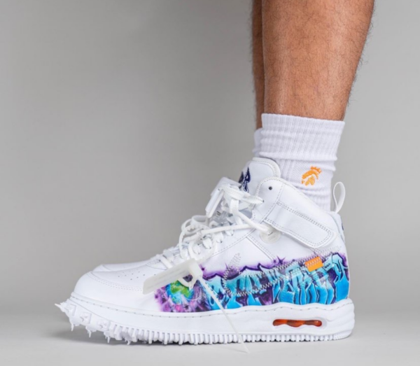 Giay Nike x Off-White Air Force 1 Mid SP 'Leather Graffiti' DR0500-100