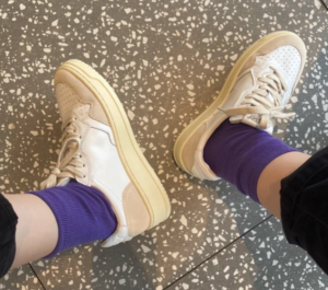 Giay Autry Low Leather Suede 'White' AULM-LS33