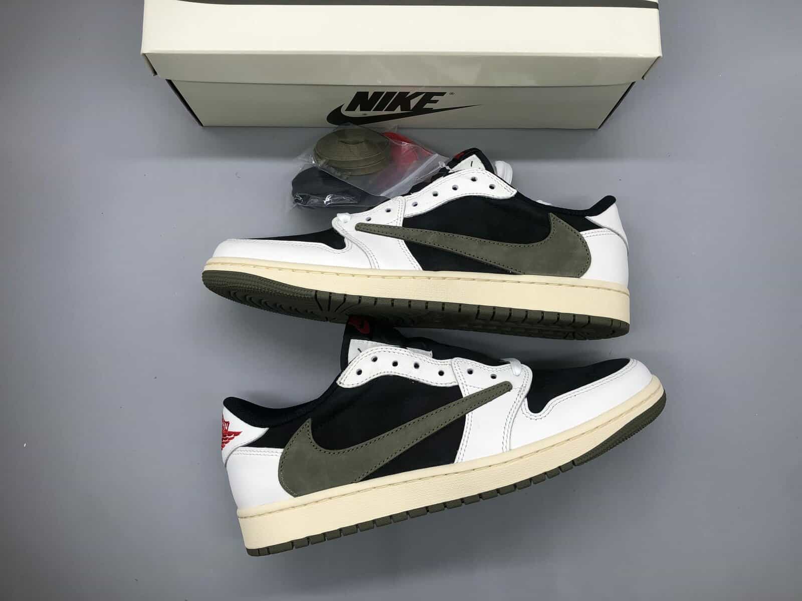 Những mẹo để xác định Travis Scott Air Jordan 1 Low "Olive" chính hãng Hinh anh 1: Nhung meo de xac dinh Travis Scott Air Jordan 1 Low "Olive" chinh hang