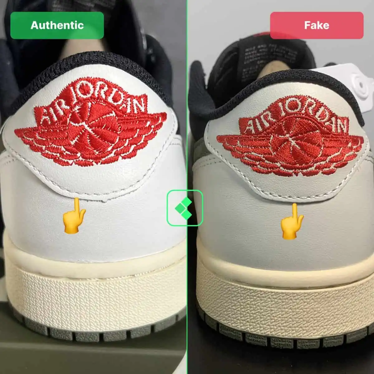 Những mẹo để xác định Travis Scott Air Jordan 1 Low "Olive" chính hãng Hinh anh 6: Nhung meo de xac dinh Travis Scott Air Jordan 1 Low "Olive" chinh hang