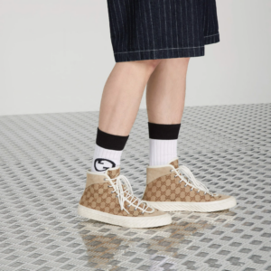 Giay Gucci High Top GG 'Beige Ebony' 738995-FABQA-9796