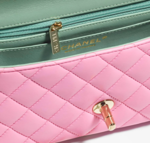 Tui Chanel Mini Flap Handle Metal 'Lavender Light Green' AS2431-B10324-NN018