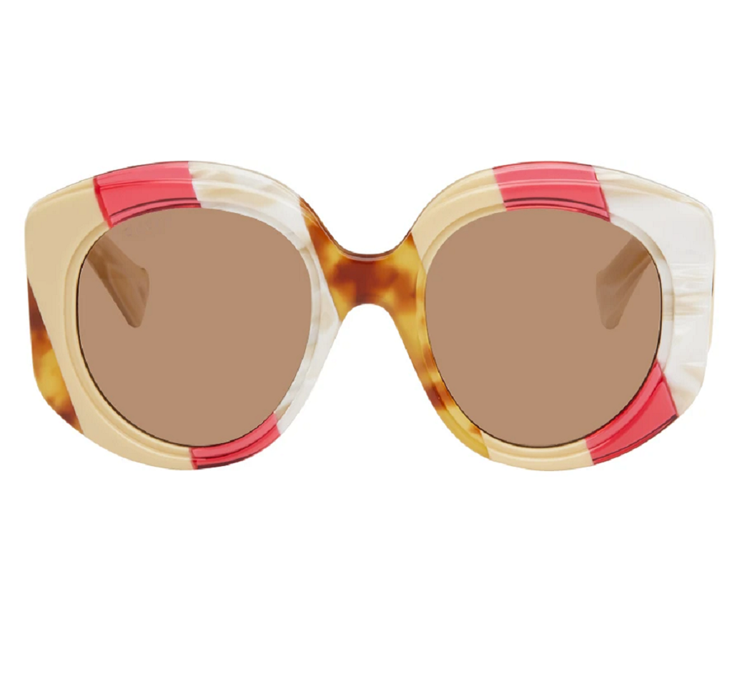 Kinh Gucci Oversized Round 'Beige Red' GG1308S-003