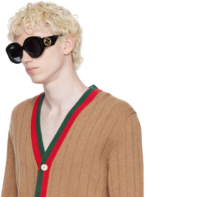 Kinh Gucci Oversized Round Sunglasses 'Black' GG1308S-001