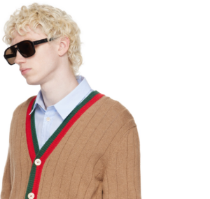 Kinh Gucci Aviator Sunglasses 'Black' GG1342S-005