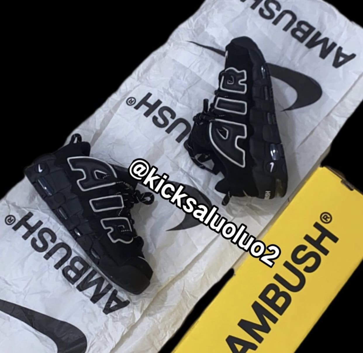 Hinh anh 5: Hinh anh dau tien ve phien ban AMBUSH x Nike Air More Uptempo "Black/White"