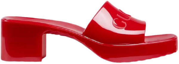 Dep Gucci Rubber Platform Slide Sandal 'Red' 624730-J8700-6433