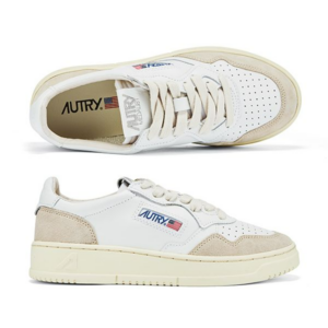 Giay Autry Medalist Low Leather Suede 'White' AULW-LS33