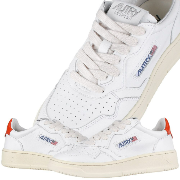 Giay Autry Medalist Low 'White Orange' AULW-LL24