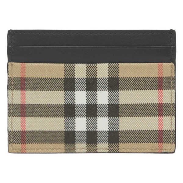 Vi Burberry Vintage Check Card Case 'Archive Beige' 80579451