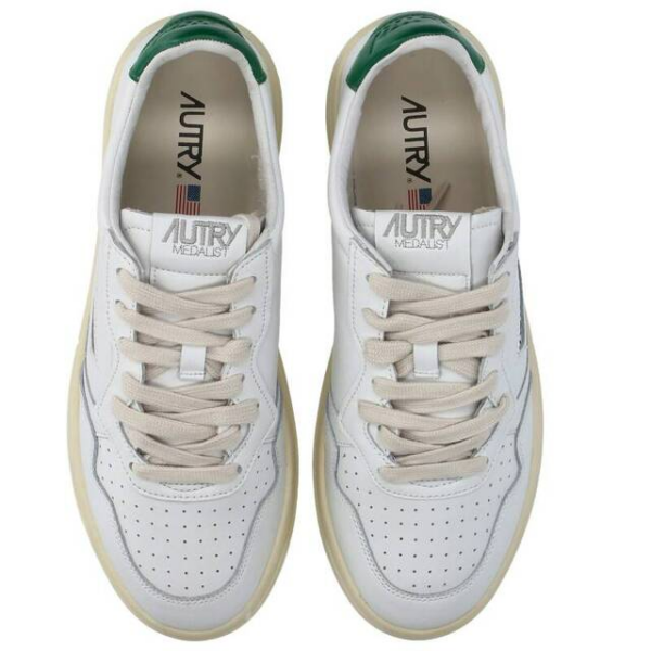 Giay Autry Medalist Low Leather 'White Green' AULM-LL20