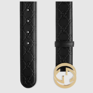 That Lung Gucci Signature Leather Belt 'Black' 370543CWC1G1000