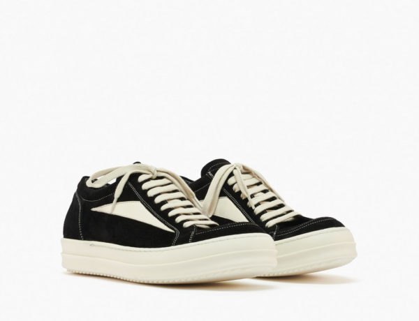 Giay Rick Owens Suede Vintage 'Black Milk White' RU01C4897LVSLPO-911