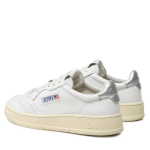 Giay Autry Medalist Low Leather 'White Silver' AULM-LL05