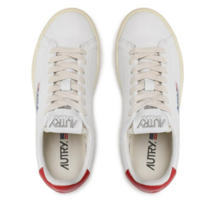 Giay Autry Dallas Low Leather 'White Red' ADLW-NW03
