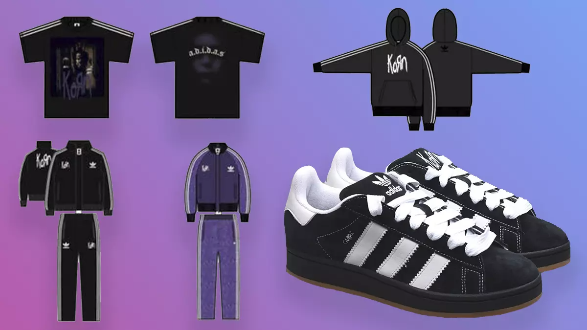 Adidas x Korn: Bản collab đầy sáng tạo sẽ ra mắt vào tháng 10 Hinh anh 1: Adidas x Korn: Ban collab day sang tao se ra mat vao thang 10