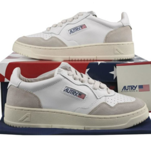 Giay Autry Medalist Low Leather Suede 'White' AULW-LS33