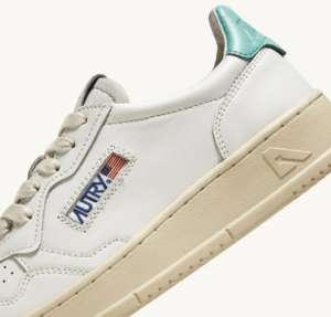 Giay Autry Medalist Low Leather 'White Turquoise' AULW-LL49